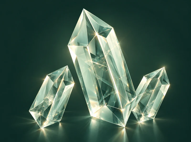Shining natural crystal illustration